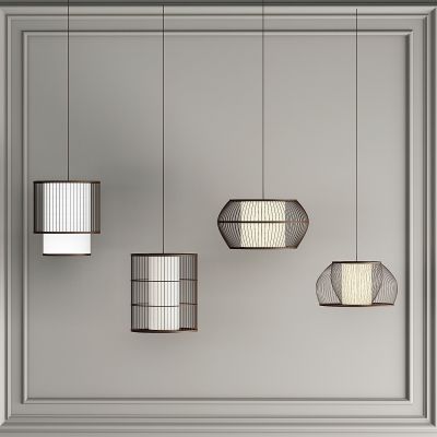 新中式藤编编织吊灯