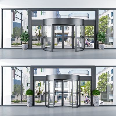 现代大堂旋转门