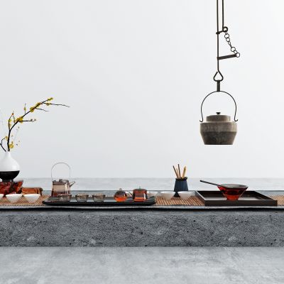 新中式亚克力茶具 茶器 茶杯茶壶摆件