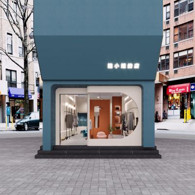 现代服装店，服装店，门头，轻奢服装店