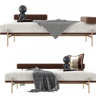 现代轻奢贵妃椅床尾凳卧榻组合