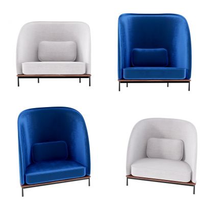 现代单人沙发组合