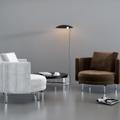 米洛提 Minotti 单人沙发茶几组合