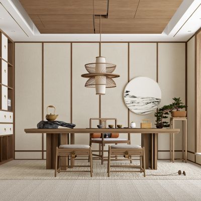 新中式日式榻榻米茶室