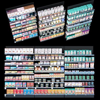 现代商场零食货架