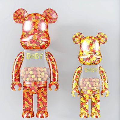 现代潮流积木熊,装饰摆件,暴力熊摆件