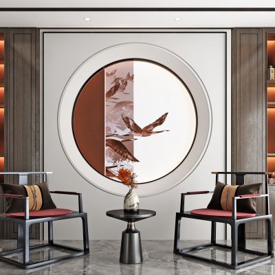 新中式单椅组合