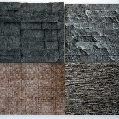 现代文化石，岩石，石头墙砖墙，背景墙