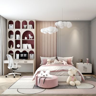 现代风格儿童房女孩房