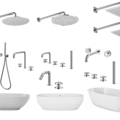 现代浴缸 淋浴 花洒