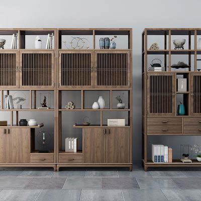 中式博古架，书柜，多宝阁