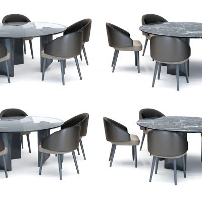现代餐桌椅组合