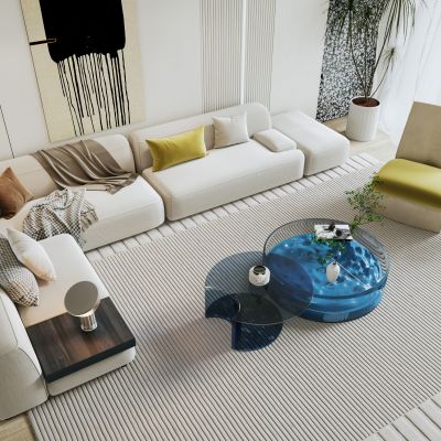 现代沙发茶几组合