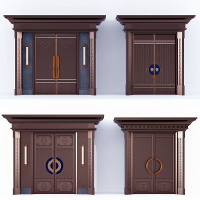 中式入户铜门 大门