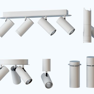 现代筒灯射灯，明装筒灯射灯3D模型
