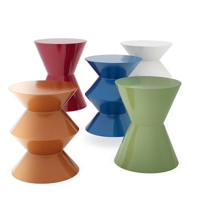 现代圆形边几组合