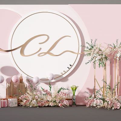 现代美陈,橱窗,节日活动装饰品 玫瑰花