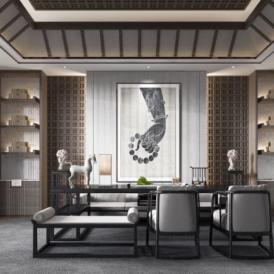 新中式茶室书房