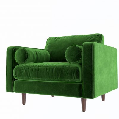 现代布艺单人沙发