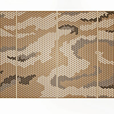 新中式屏风隔断，花格