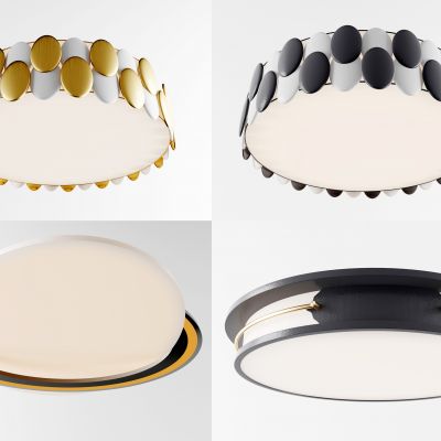 现代圆形吸顶灯组合