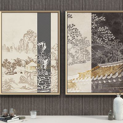 新中式装饰画，挂画