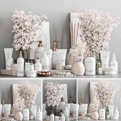 现代洗浴用品组合