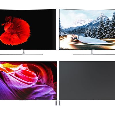 现代电视机，弧形屏幕显示器