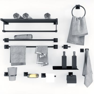 现代洗浴用品_毛巾_毛巾架_层架