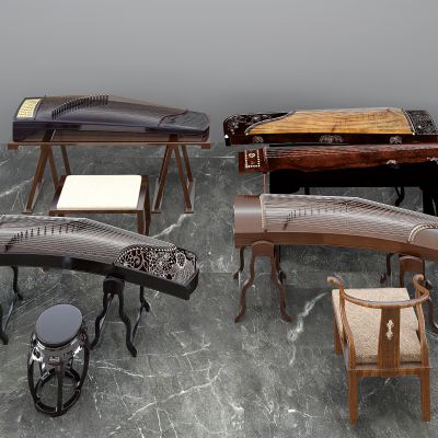 新中式娱乐空间 古琴 古筝
