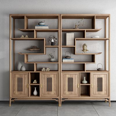 新中式实木博古架，书架多宝阁