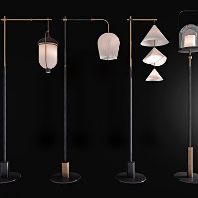 新中式落地灯组合,