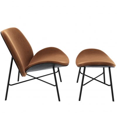 现代办公休闲椅脚踏组合