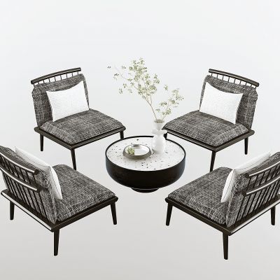 新中式休闲桌椅组合