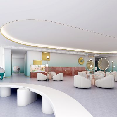 现代幼儿园娱乐区洽谈区