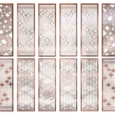 新中式金属屏风