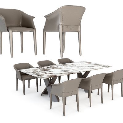 现代餐桌椅组合