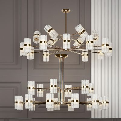 现代水晶灯_3D模型