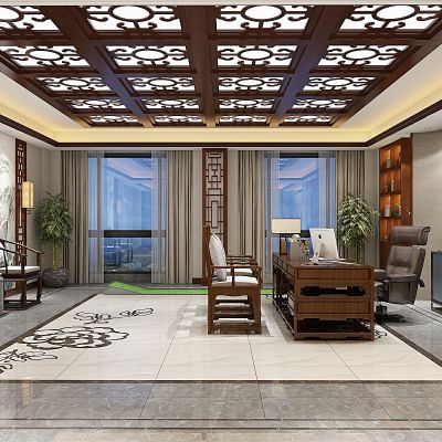 中式经理老总领导办公室