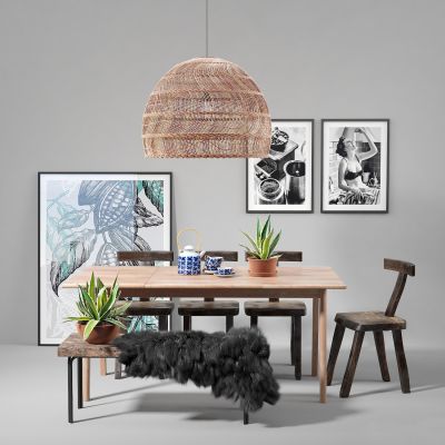 现代餐桌椅组合