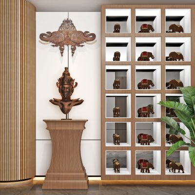 东南亚装饰台 装饰品 摆件3D模型