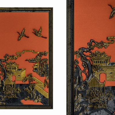 中式浮雕装饰画立体画