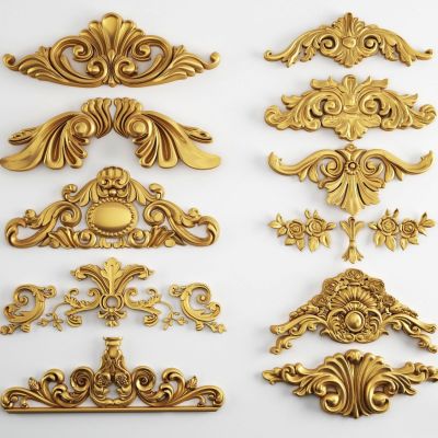欧式镀金雕花构件