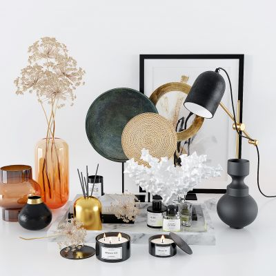 现代饰品摆件 花瓶 挂画 蜡烛