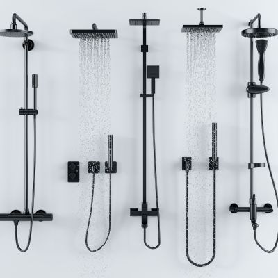 现代水龙头组合