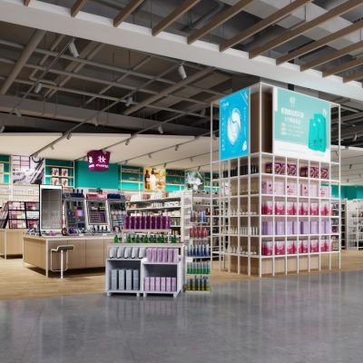 现代超市美容化妆品专区