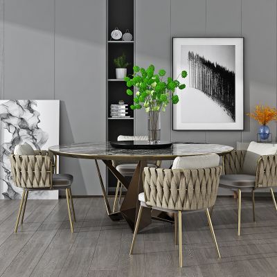 现代户外圆餐桌椅