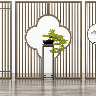 新中式屏风隔断