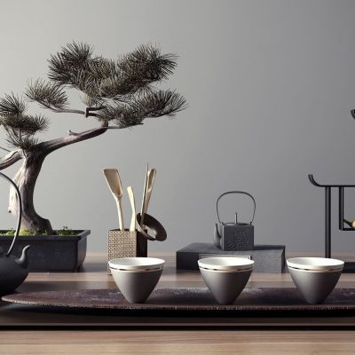 新中式茶具摆件组合