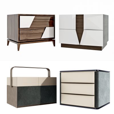 现代方形床头柜